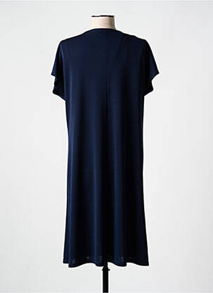 Rochie midi croială fluidă mâneci scurte albastru TINTA STYLE femeie