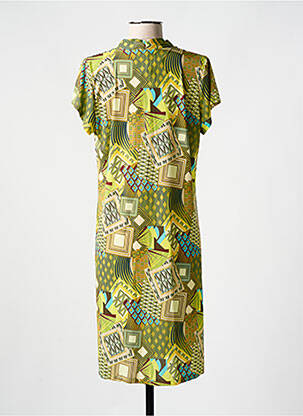 Rochie midi croială fluidă mâneci scurte galben TINTA STYLE femeie
