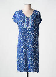 Rochie midi imprimeu fantezie mâneci scurte albastru AGATHE & LOUISE femeie