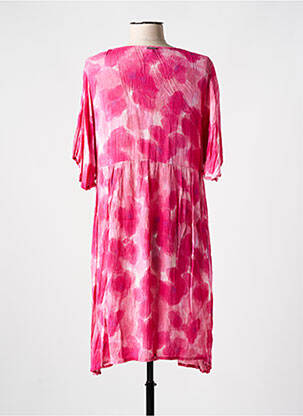 Rochie midi croială fluidă mâneci scurte roz AGATHE & LOUISE femeie