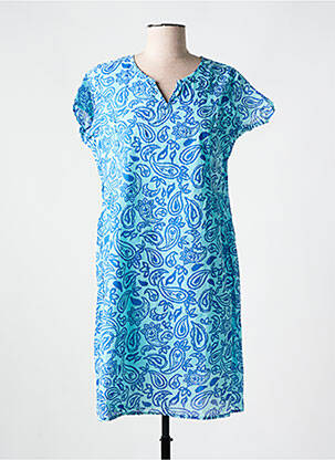 Rochie midi mâneci scurte mâneci scurte albastru AGATHE & LOUISE femeie