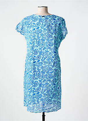 Rochie midi mâneci scurte mâneci scurte albastru AGATHE & LOUISE femeie