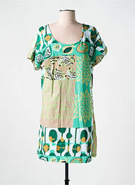 Rochie scurtă mâneci scurte mâneci scurte verde AGATHE & LOUISE femeie