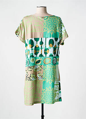 Rochie scurtă mâneci scurte mâneci scurte verde AGATHE & LOUISE femeie