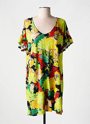 Rochie scurtă mâneci scurte mâneci scurte verde AGATHE & LOUISE femeie
