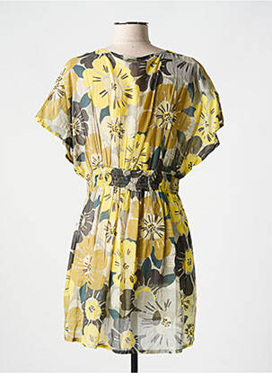 Rochie scurtă mâneci scurte mâneci scurte galben L'ATELIER D'ANNA femeie