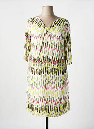 Rochie midi mâneci 3/4 mâneci 3/4 verde DIVAS femeie