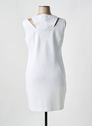 Rochie midi fără mâneci fără mâneci alb DIVAS femeie