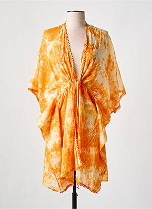 Jachete kimono ușoară și transparentă portocalie L'ATELIER D'ANNA femeie