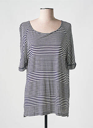 Tricou elasticitate mâneci scurte albastru THALASSA femeie