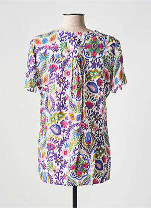 Bluză țesătură poplin mâneci scurte violet TINTA STYLE femeie