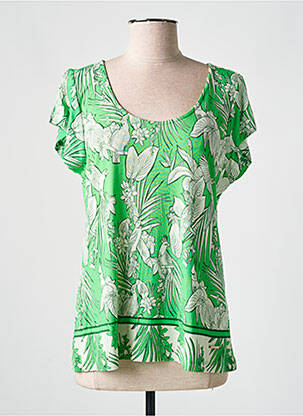 Tricou elasticitate mâneci scurte verde AGATHE & LOUISE femeie