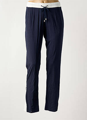 Pantalon drept talie elastică mărime normală albastru MERI & ESCA femeie