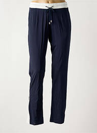 Pantalon drept talie elastică mărime normală albastru MERI & ESCA femme