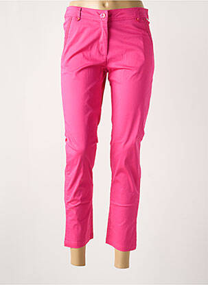 Pantalon 7/8 țesătură poplin mărime normală roz AGATHE & LOUISE femeie