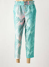 Pantalon 7/8 țesătură poplin mărime normală verde LCDN femeie
