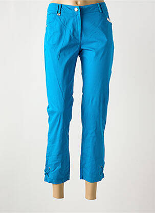 Pantalon 7/8 țesătură poplin mărime normală albastru AGATHE & LOUISE femeie