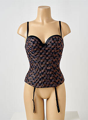 Corset/Jartieră negru LOU femeie