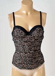 Corset țesătură dantelă negru LOU femme