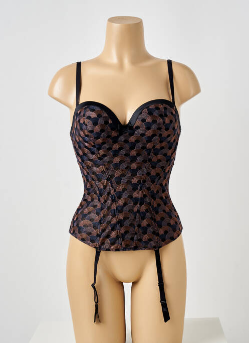 Corset/Jartieră negru LOU femeie