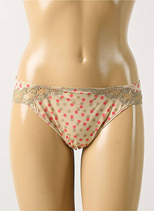 Tanga efect material satinat verde ANTINEA femeie