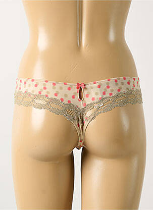 Tanga efect material satinat verde ANTINEA femeie