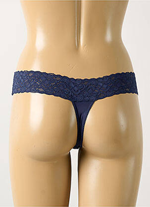 Tanga efect material satinat albastru ESPRIT femeie