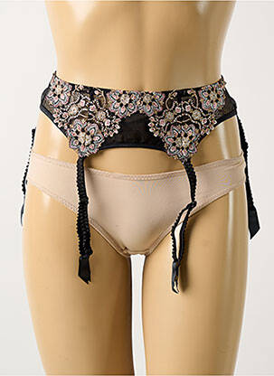Corset/jartieră broderie negru LOUISA BRACQ femeie