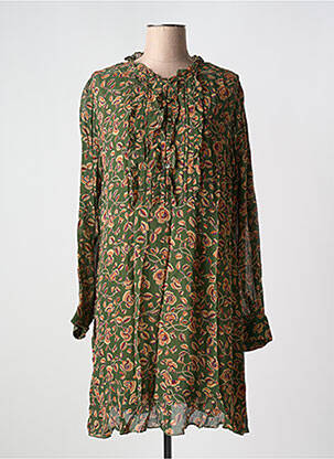 Rochie midi imprimeu floral mâneci lungi verde AGATHE & LOUISE femeie