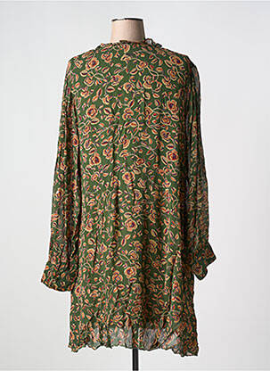 Rochie midi imprimeu floral mâneci lungi verde AGATHE & LOUISE femeie