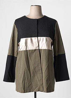 Jachete casual guler rotund negru QUATRE VINGT JOURS femeie