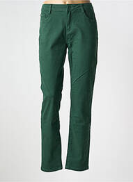 Pantalon slim țesătură poplin mărime normală verde YZY femme