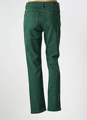 Pantalon slim țesătură poplin mărime normală verde YZY femeie
