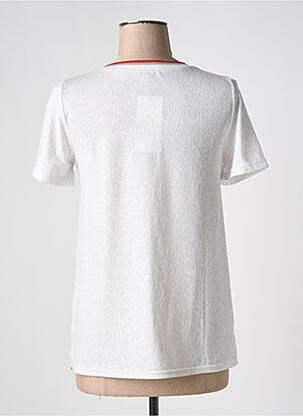 Tricou croială cambrată mâneci scurte alb PLURIELLES femeie