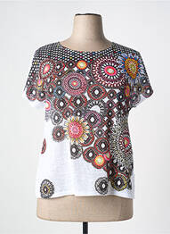 Tricou imprimeu fantezie mâneci scurte alb TELMAIL femme