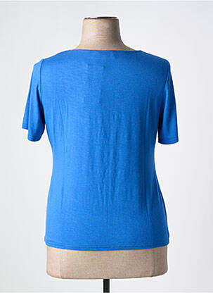 Tricou elasticitate mâneci scurte albastru TELMAIL femeie
