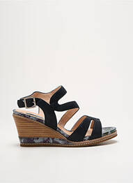 Sandale/pantofi decupați țesătură satinată toc de 7 la 9 cm negru FUGITIVE BY FRANCESCO ROSSI femme