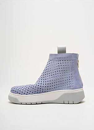 Botine/ghete nubuc toc de 4 la 6 cm albastru VADDIA femeie