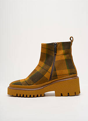Botine/ghete toc mic toc de 4 la 6 cm galben PONS QUINTANA femeie