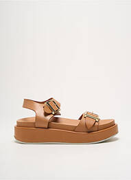 Sandale/pantofi decupați material neted toc de 4 la 6 cm maro COCO ET ABRICOT femme
