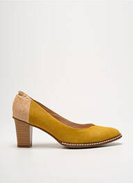 Pantofi cu toc nubuc toc de 4 la 6 cm galben FUGITIVE BY FRANCESCO ROSSI femme