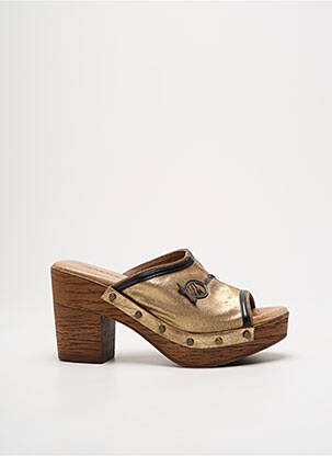 Mulete/Saboți auriu NEMONIC femeie