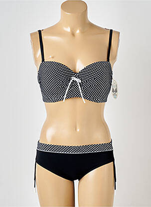 Costum de baie din două piese elasticitate top sutien modelat negru LIDEA femeie