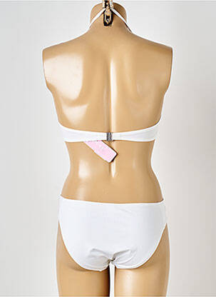 Costum de baie din două piese elasticitate top sutien modelat alb ANTIGEL femeie