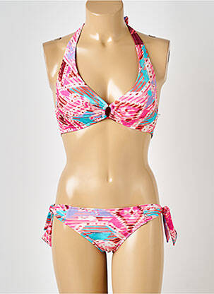 Costum de baie din două piese elasticitate top sutien modelat roz LIDEA femeie