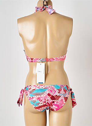 Costum de baie din două piese elasticitate top sutien modelat roz LIDEA femeie