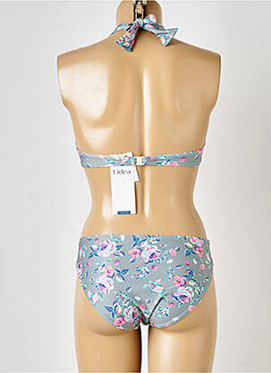 Costum de baie din două piese elasticitate top sutien modelat gri LIDEA femeie