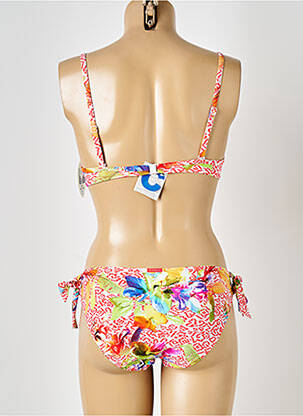 Costum de baie din două piese elasticitate top sutien modelat portocalie LIDEA femeie