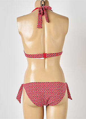 Costum de baie din două piese elasticitate top sutien modelat roșu RASUREL femeie