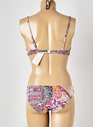 Costum de baie din două piese elasticitate sutien balconet cu decolteu înalt violet WATERCULT femeie